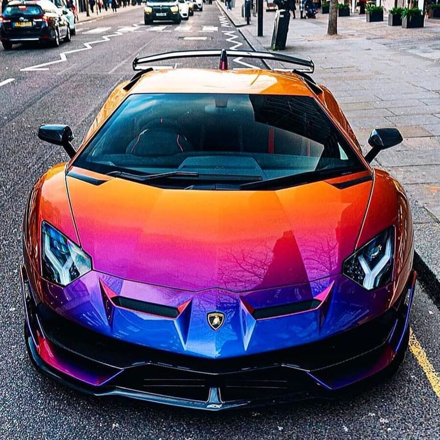 Paint protection film on an exotic car